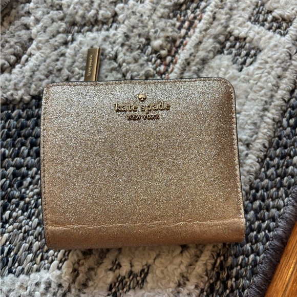 Kate Spade Pink/Gold Glitter Wallet - Picture 1 of 5